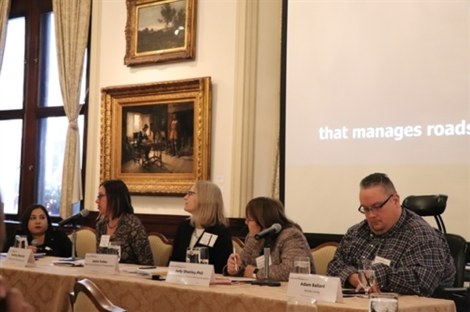 MPC hosted a panel discussing the report’s findings and recommendations. From L to R: Risa Rifkind, Audrey Wennink, Jackie Forbes, Judy Shanley, and Adam Ballard